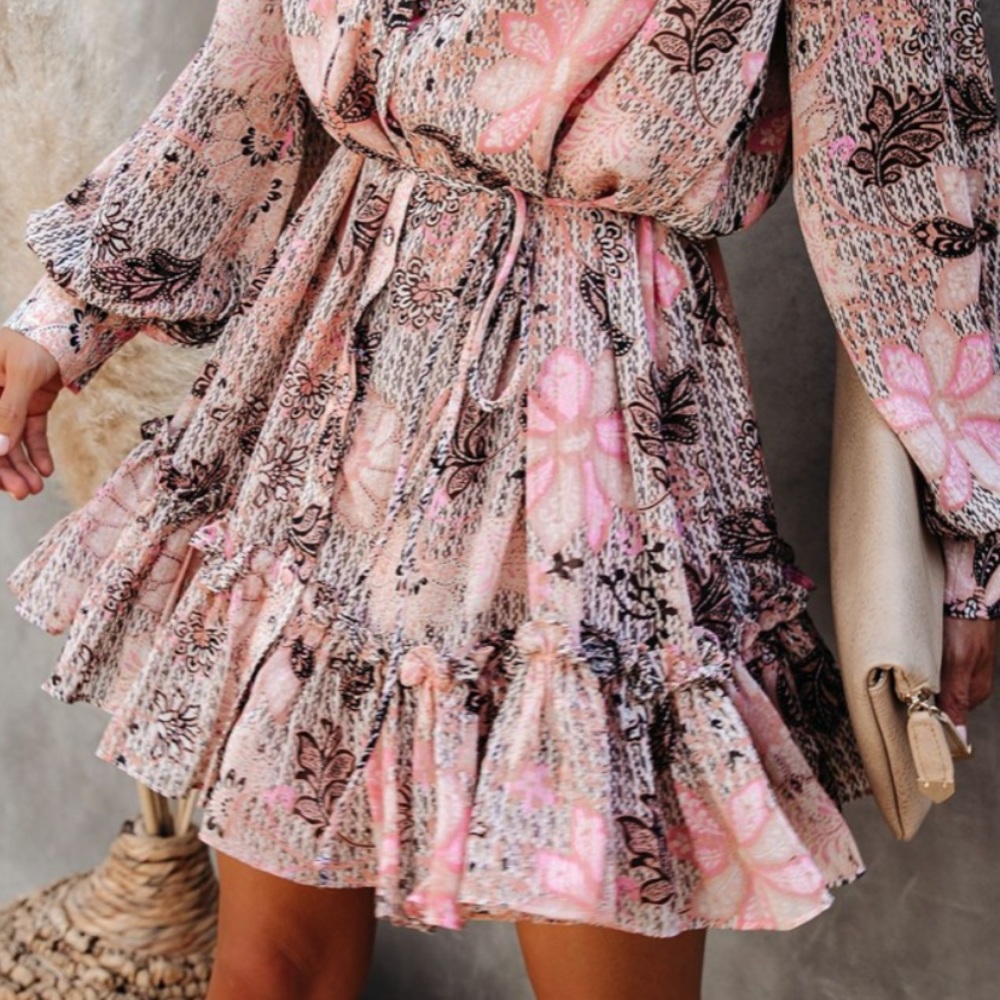 Dancing QUEEN PRINTED METALLIC BUTTON DOWN DRESS - Picture 4 of 8